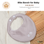 Bibs Bavoir, Slaber bayi Premium in Silver Beige