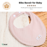 Bibs Bavoir, Slaber Bayi Premium in Dusty Pink