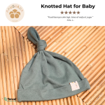 Knotted Hat Baby, Topi Bayi Premium in Tencel Forest