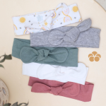 Chic Headband Baby & Kids, Bando Bayi in White Tencel - Image 2