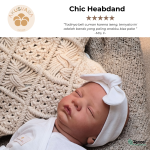 Chic Headband Baby & Kids, Bando Bayi in White Tencel