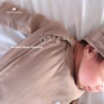 Soothing Jumbo Organic Swaddle  with Hat in Grey Blue, Bedong cocok and - Image 2