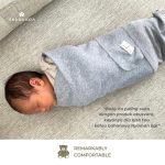 Soothing Jumbo Organic Swaddle  with Hat in Grey Blue, Bedong cocok and - Image 4