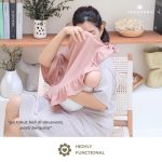 Soothing Jumbo Organic Swaddle  with Hat in Grey Blue, Bedong cocok and - Image 5