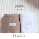 Soothing Jumbo Organic Swaddle  with Hat in Grey Blue, Bedong cocok and - Image 6